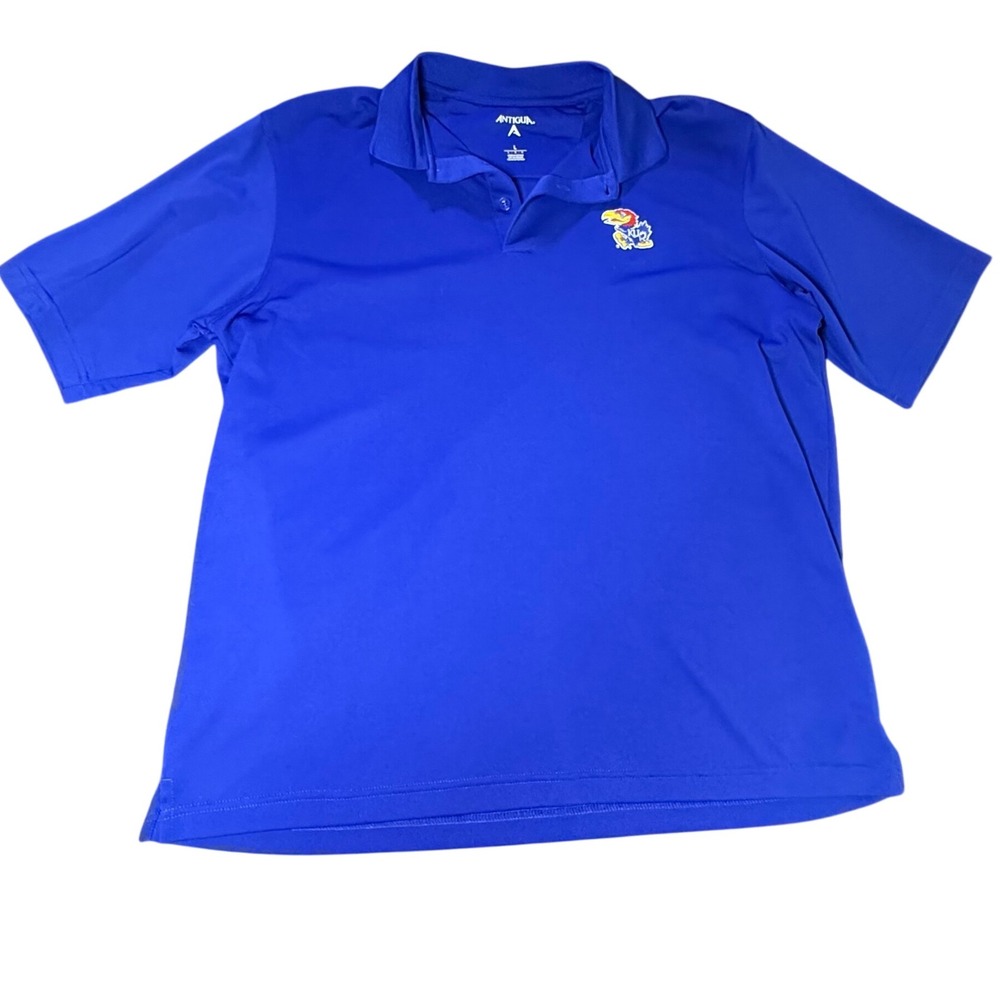 Antigua Kansas Jayhawks Polo Shirt NCAA‎ Athletics Sportswear Large